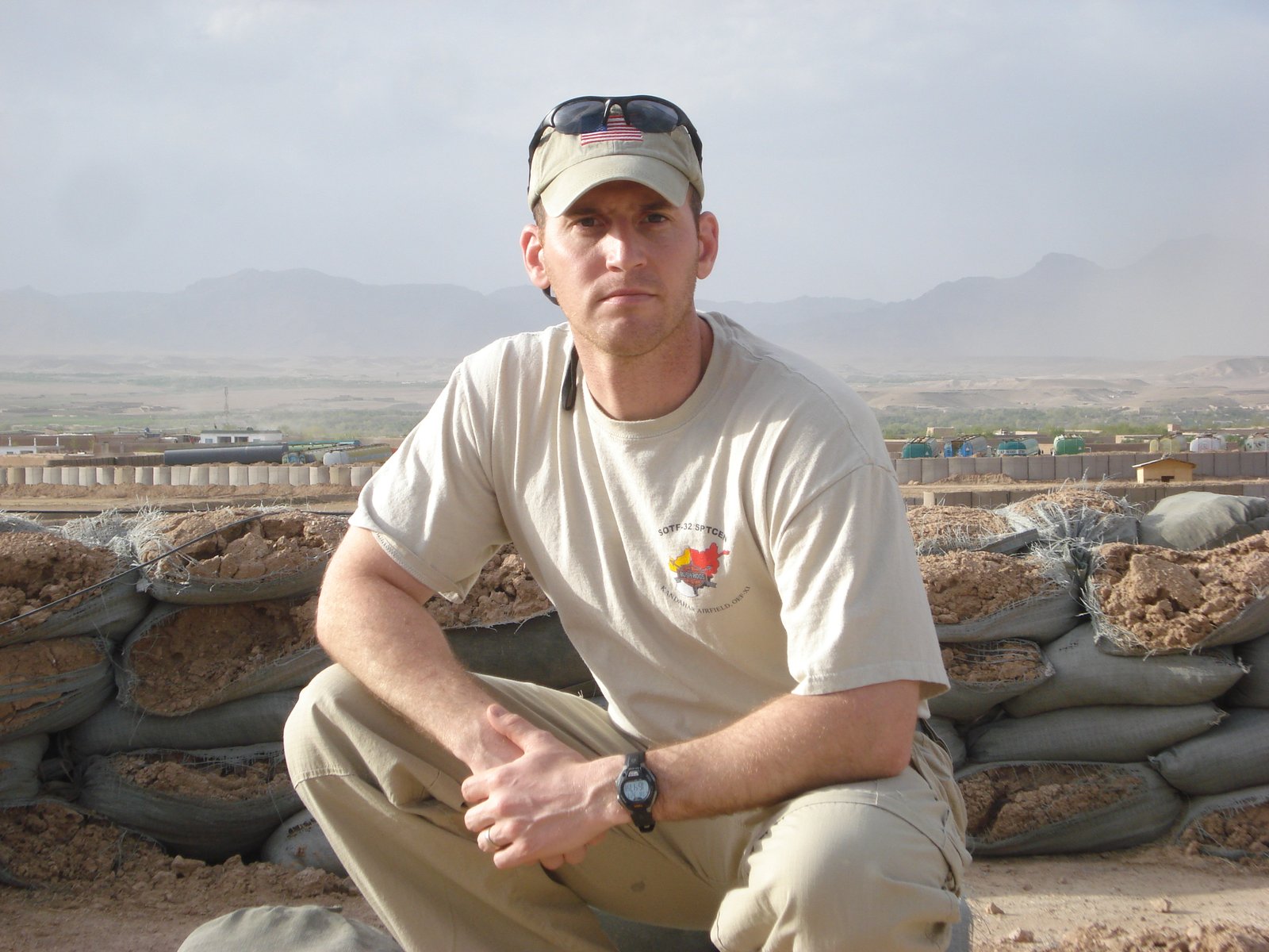 Russ Weaver at a forward outpost in Afghanistan, 2007