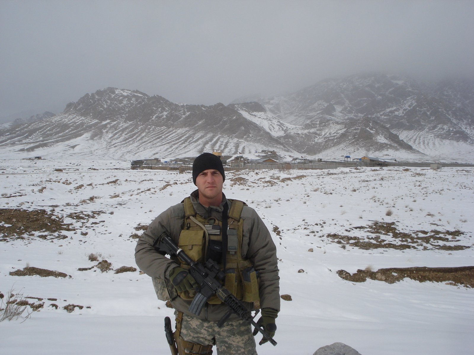 Russ Weaver in cold-weather kit, Afghanistan, 2007